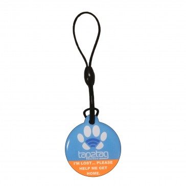 Pet tag blue Front