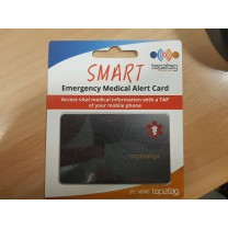 Emergency Medical Card - Black - With QR code and NFC