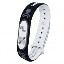 Black Adjustable Medical Wristband V2, with NFC and QR code (No subscription required)