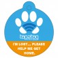 Pet tag Blue upper Front