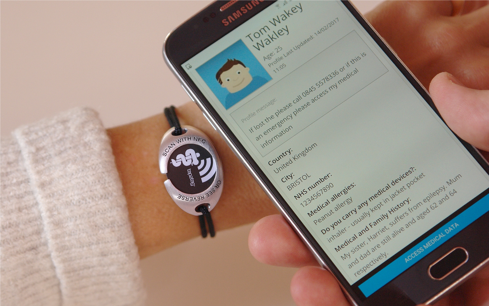 Tap2Tag Medical Alert