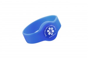 tap2tag blue medical alert wristband